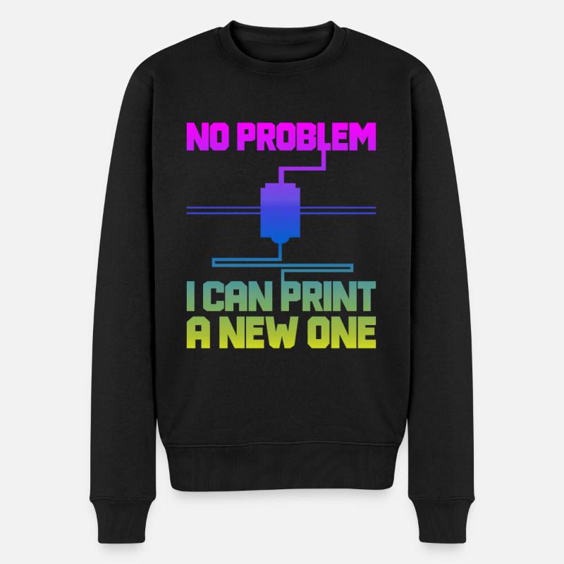 3D Drucker 3d Druck - Männer Premium Bio Pullover - Schwarz