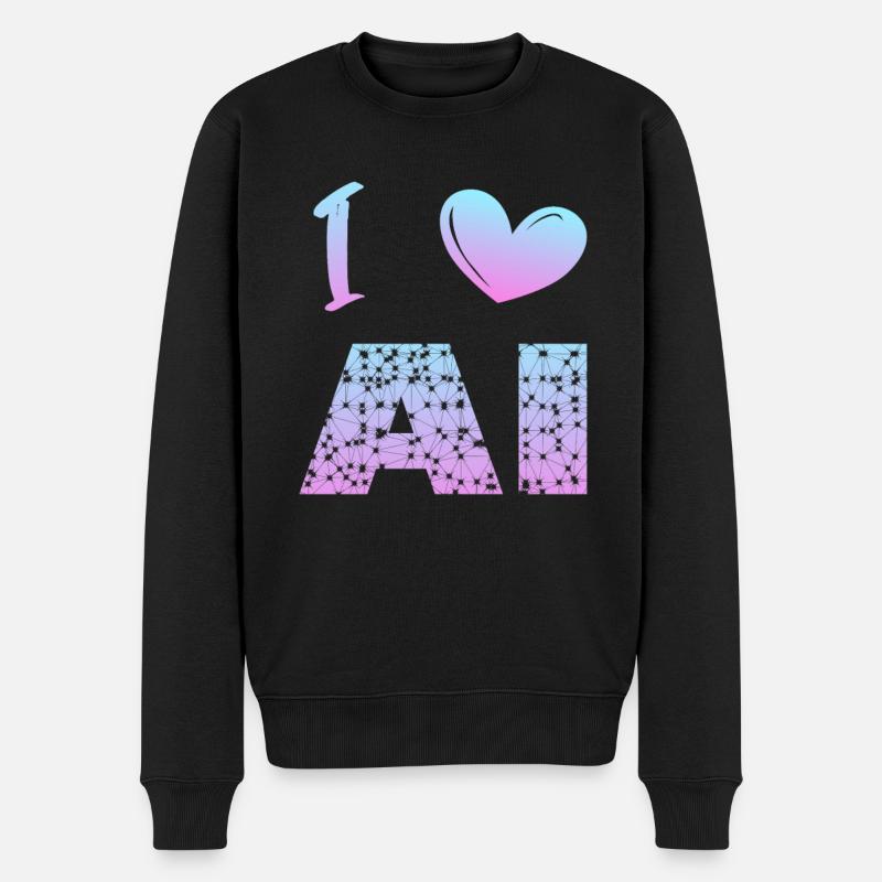 J’aime l’IA - Pull Premium bio Homme - noir