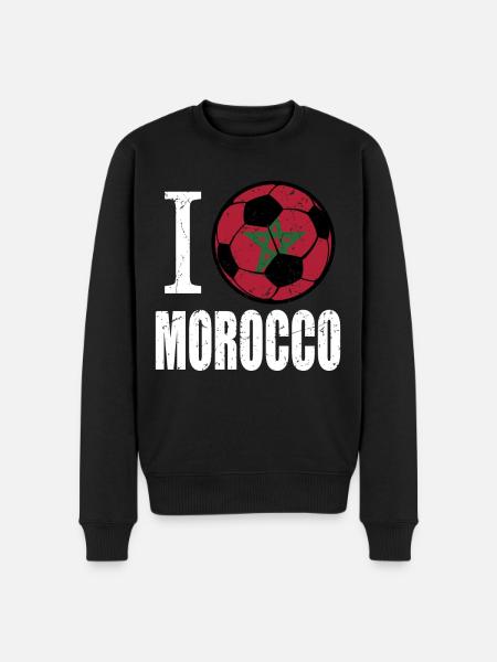 Morocco Football - Men's Premium Organic Jumper - black