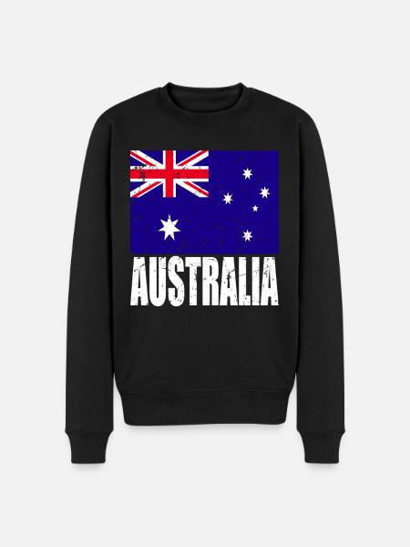 Australia Flag - Men's Premium Organic Jumper - black
