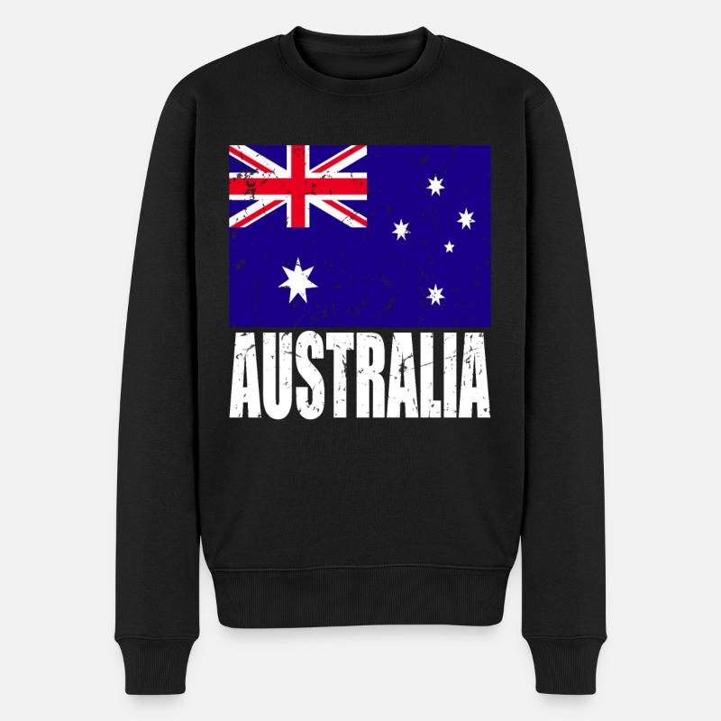 Drapeau de l’Australie - Pull Premium bio Homme - noir