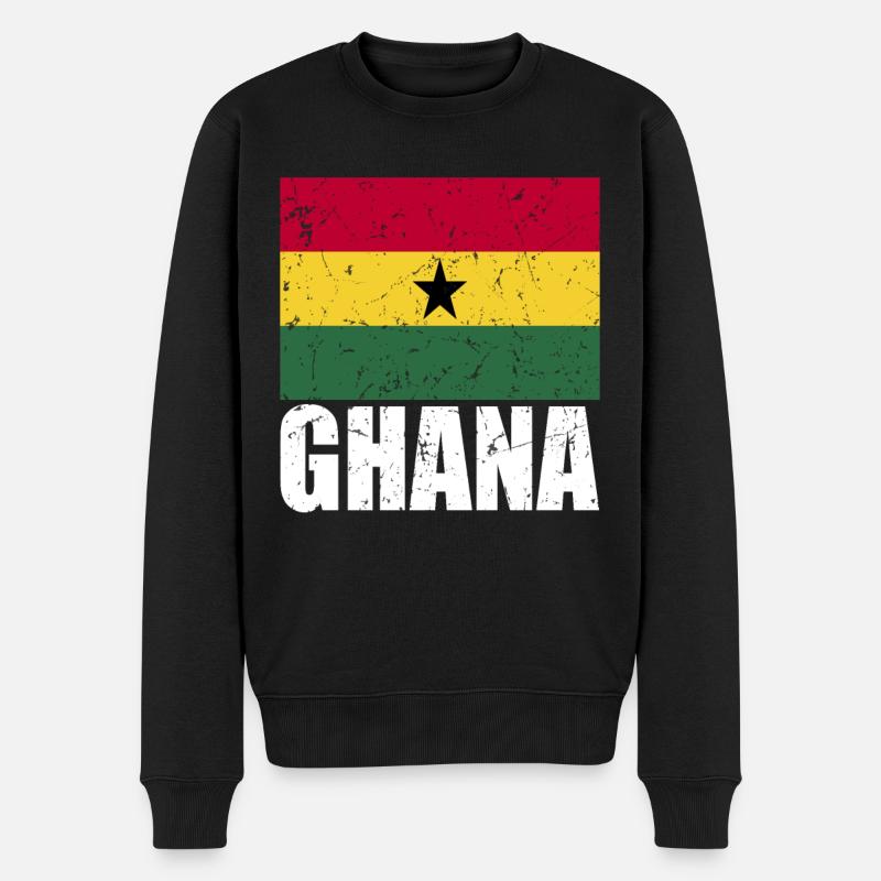 Drapeau du Ghana - Pull Premium bio Homme - noir
