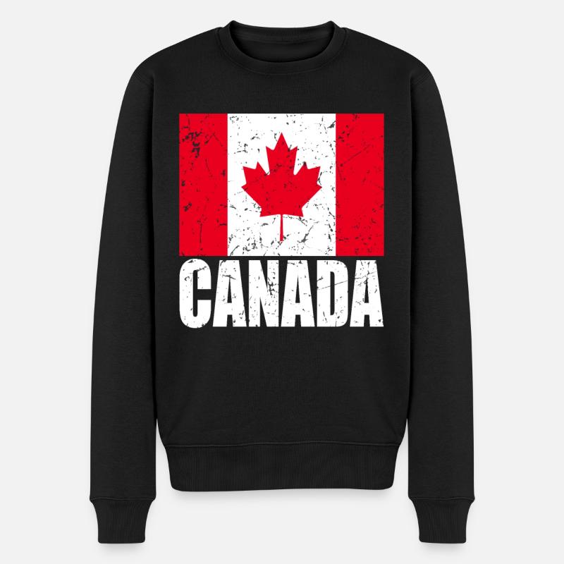 Drapeau du Canada - Pull Premium bio Homme - noir