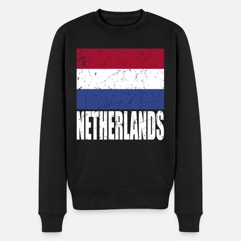 Drapeau des Pays-Bas - Pull Premium bio Homme - noir