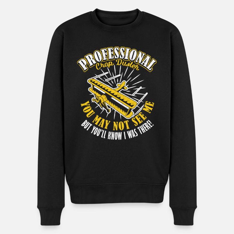 You not see Me You know I was there Sprühflugzeug - Männer Premium Bio Pullover - Schwarz