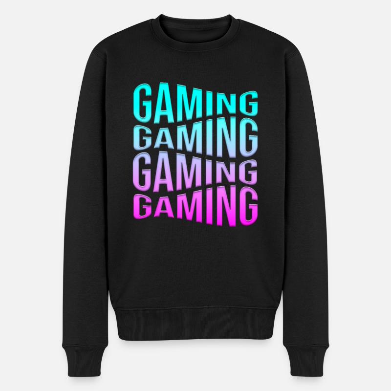 gaming - Männer Premium Bio Pullover - Schwarz