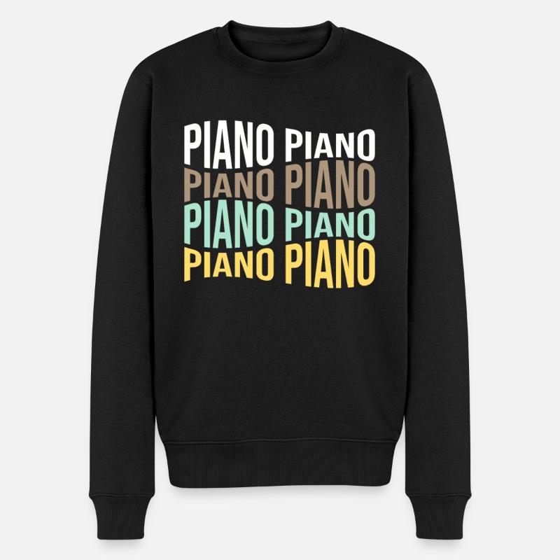 Piano - Pull Premium bio Homme - noir