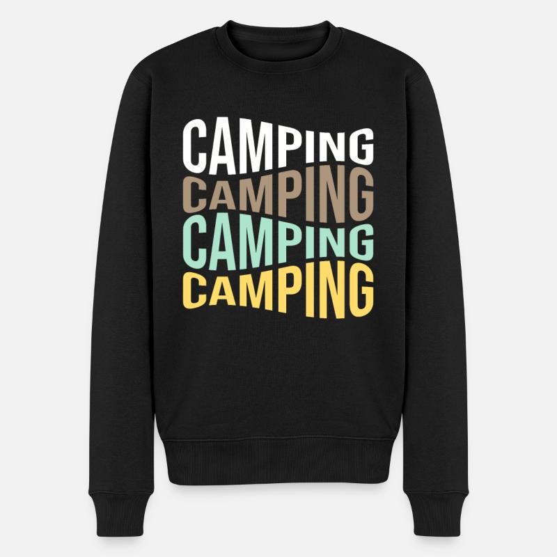 campen - Männer Premium Bio Pullover - Schwarz