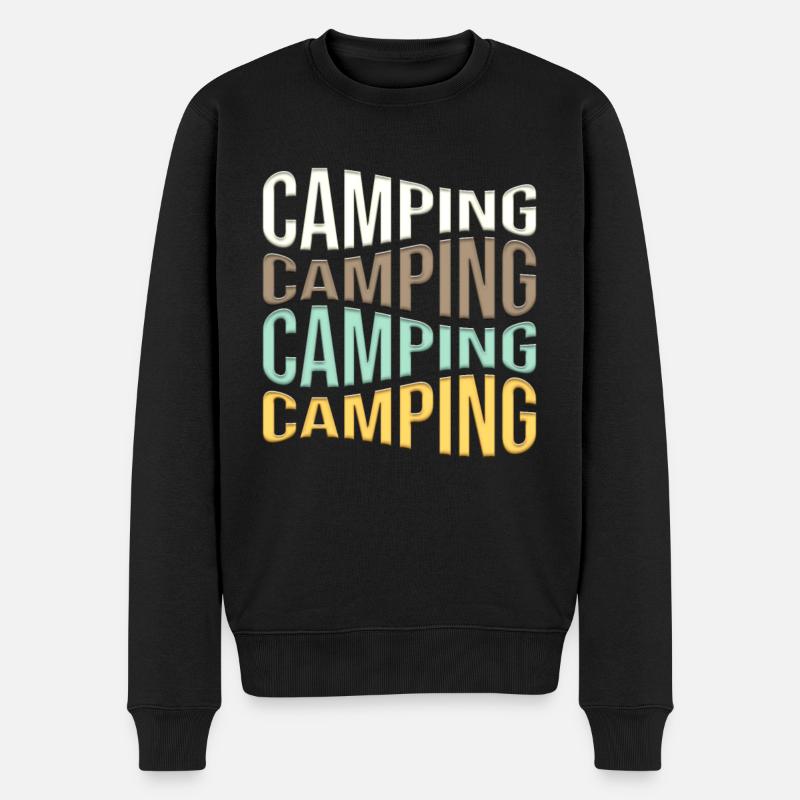 campen - Männer Premium Bio Pullover - Schwarz
