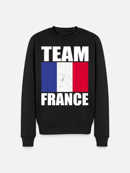 Team Frankreich Fußball - Männer Premium Bio Pullover - Schwarz
