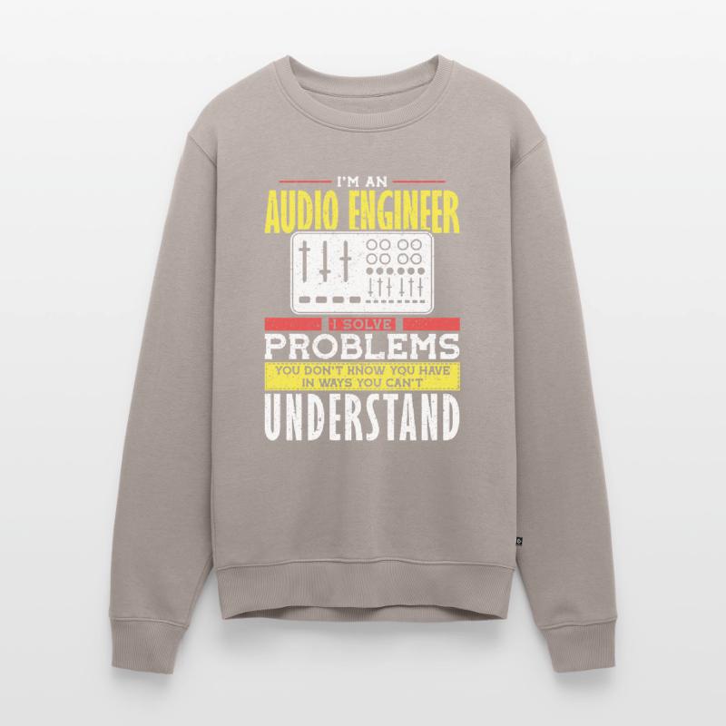 Audio Engineer Solve Problem Tontechniker Männer Premium Bio Pullover