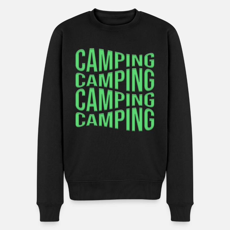 campen - Männer Premium Bio Pullover - Schwarz
