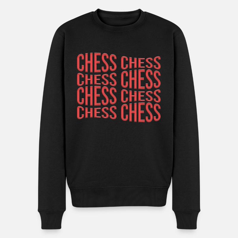 Schach - Männer Premium Bio Pullover - Schwarz