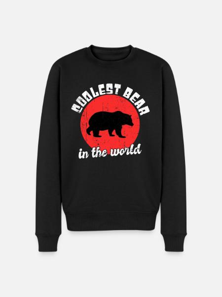 Cool bear saying - Men's Premium Organic Jumper - black
