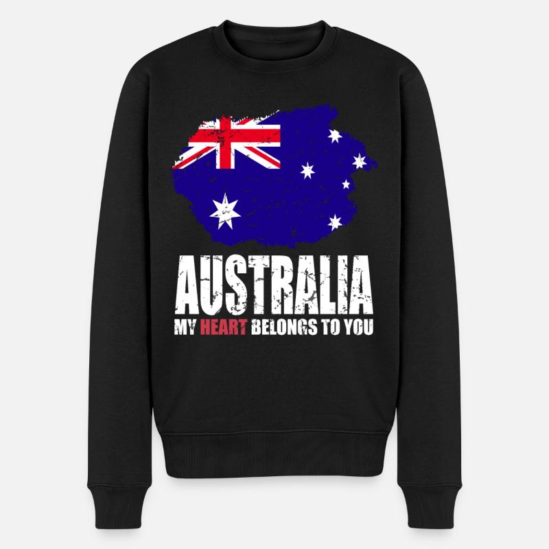 Drapeau de l’Australie - Pull Premium bio Homme - noir