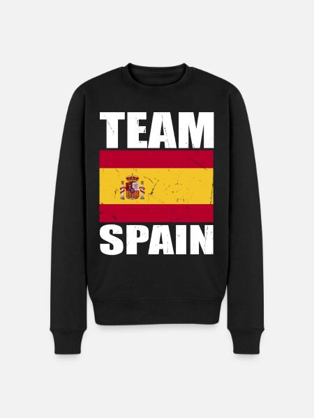 Team Spain Football - Men's Premium Organic Jumper - black