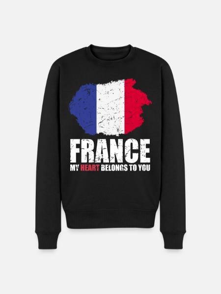 Français drapeau - Pull Premium bio Homme - noir