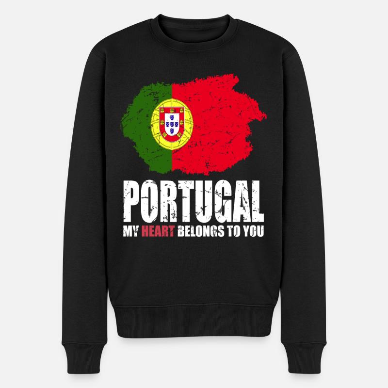 Drapeau du Portugal - Pull Premium bio Homme - noir