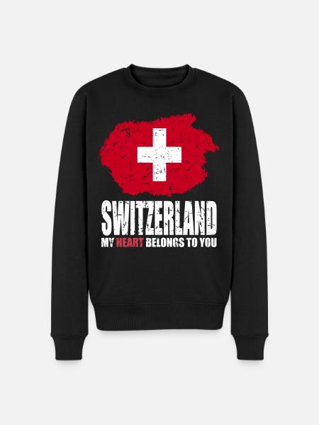 Switzerland Flag - Men's Premium Organic Jumper - black
