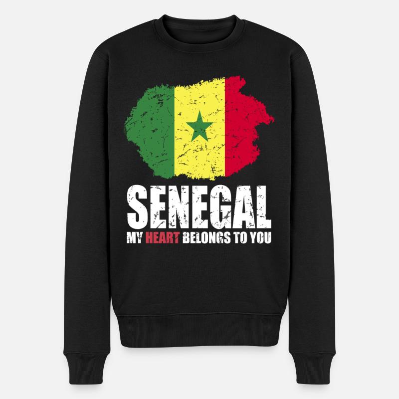 Drapeau du Sénégal - Pull Premium bio Homme - noir