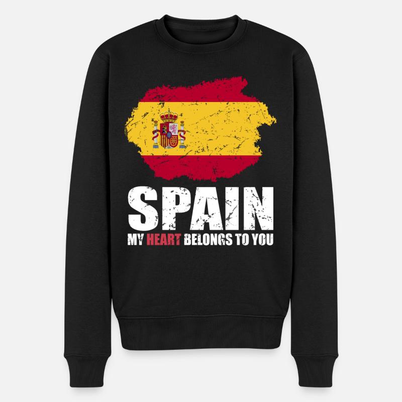 Drapeau de l’Espagne - Pull Premium bio Homme - noir
