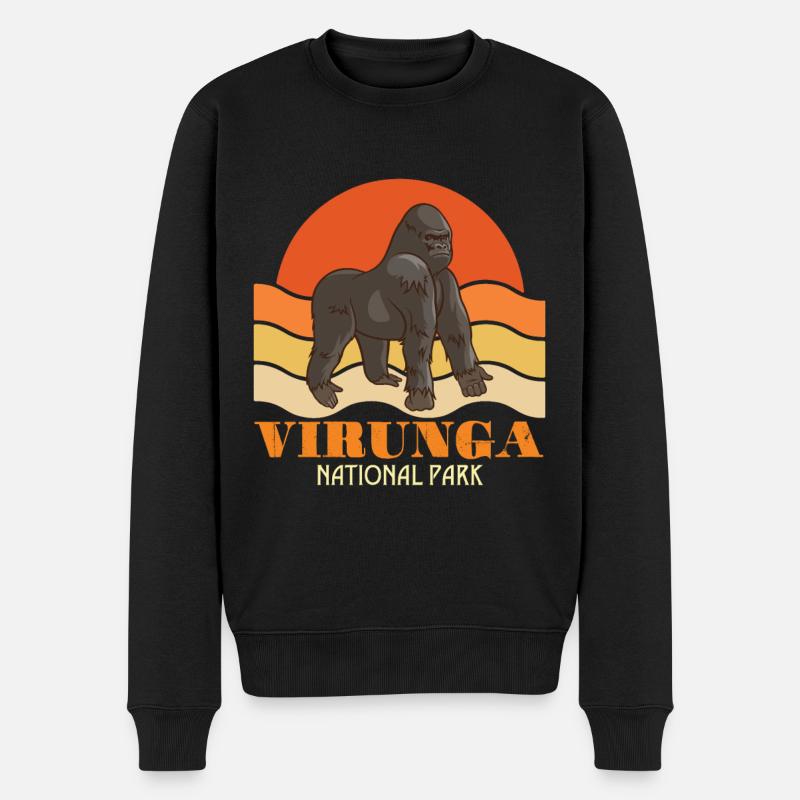 Virunga-Parc National-Congo-Gorille-Safari-Afrique-S - Pull Premium bio Homme - noir