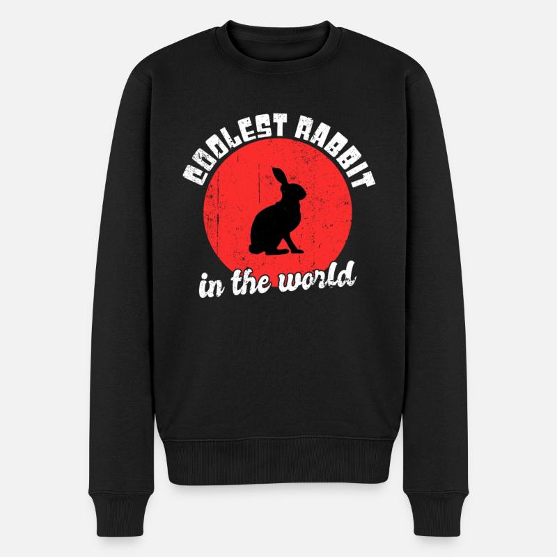 Cooler Hase Spruch - Männer Premium Bio Pullover - Schwarz