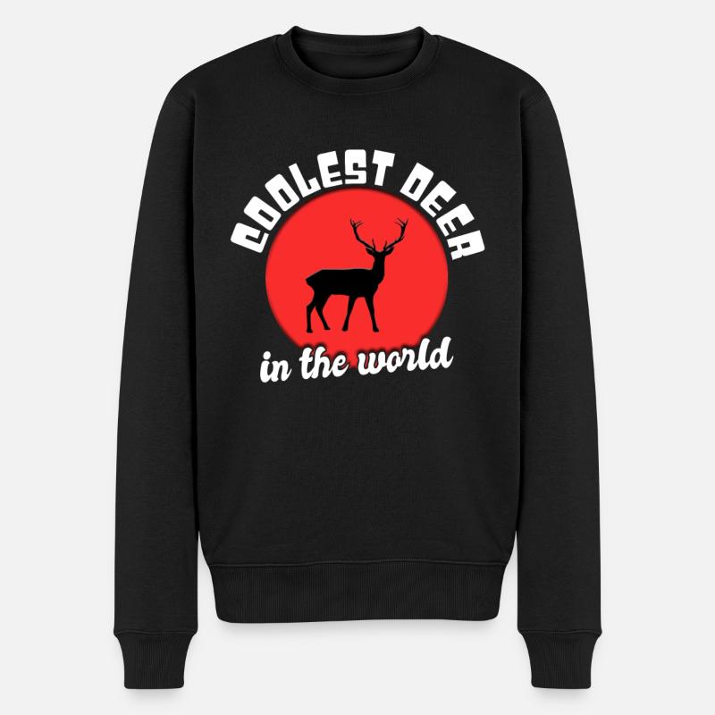 Dicton de cerf cool - Pull Premium bio Homme - noir