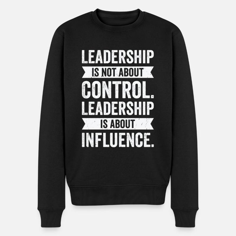 Leadership Sagesse Citations Guide Inspirer - Pull Premium bio Homme - noir