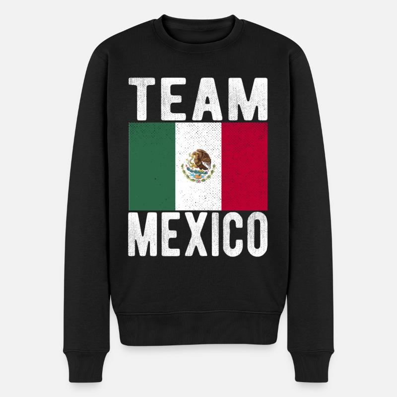 Drapeau du Mexique - Pull Premium bio Homme - noir