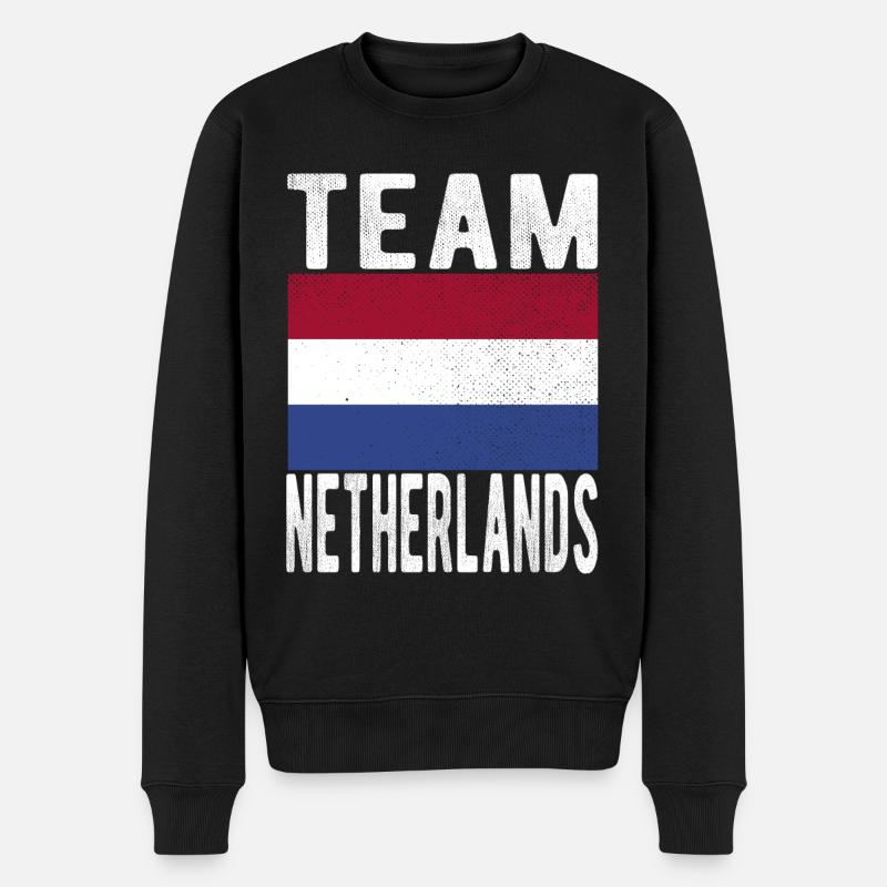 Drapeau des Pays-Bas - Pull Premium bio Homme - noir