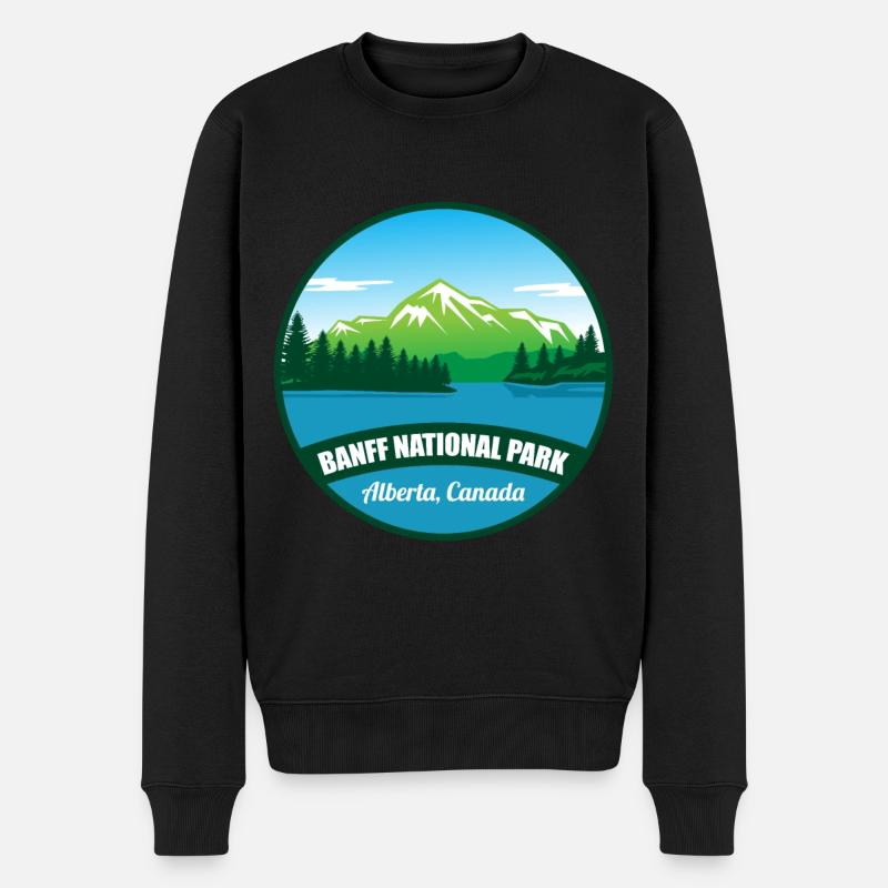 Parc national de l’Alberta Banff Canada Randonnée souvenir - Pull Premium bio Homme - noir