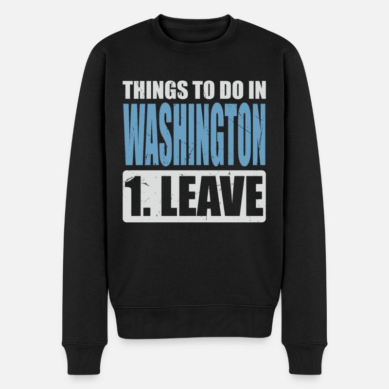 Mème de Washington - Pull Premium bio Homme - noir