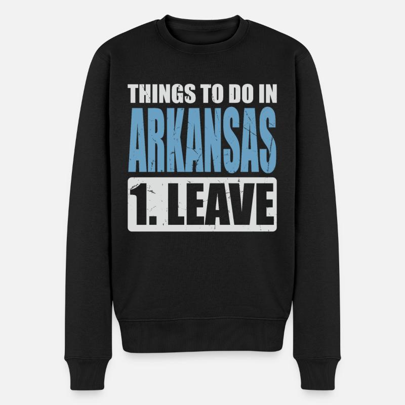 Arkansas Meme - Männer Premium Bio Pullover - Schwarz