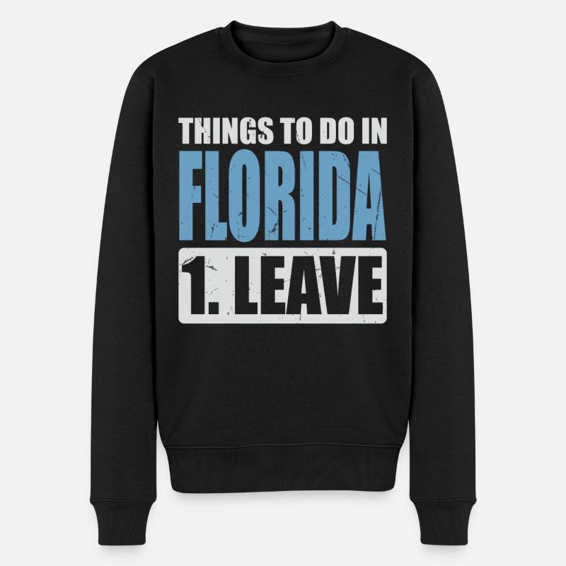 Florida Meme - Männer Premium Bio Pullover - Schwarz