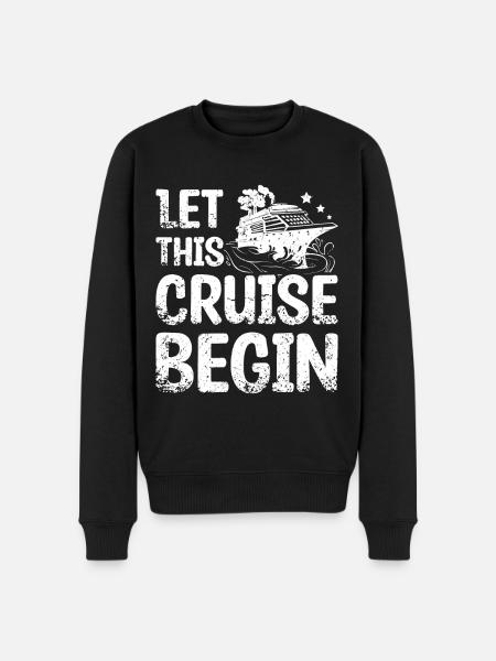 Familiepar lod dette krydstogt begynde - Økologisk premium-sweatshirt til mænd - sort