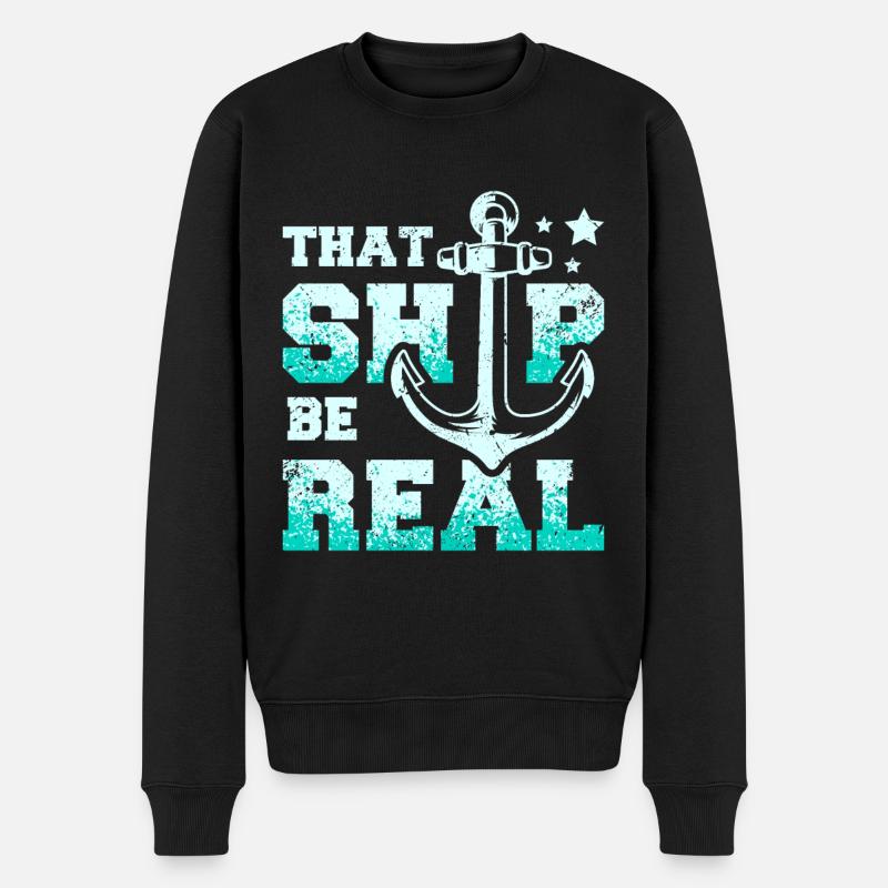 That ship be real Cruising - Männer Premium Bio Pullover - Schwarz