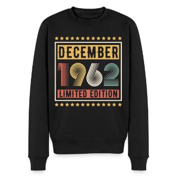 Millésime Décembre 1962 Edition Limitée Anniversaire - Pull Premium bio Homme - noir - Devant - Nico (187cm)