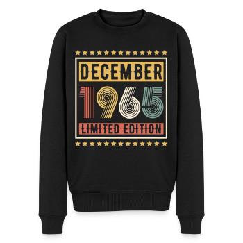 Millésime Décembre 1965 Edition Limitée Anniversaire - Pull Premium bio Homme - noir - Devant - Nico (187cm)