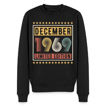 Millésime Décembre 1969 Edition Limitée Anniversaire - Pull Premium bio Homme - noir - Devant - Nico (187cm)