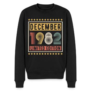 Millésime Décembre 1982 Edition Limitée Anniversaire - Pull Premium bio Homme - noir - Devant - Nico (187cm)