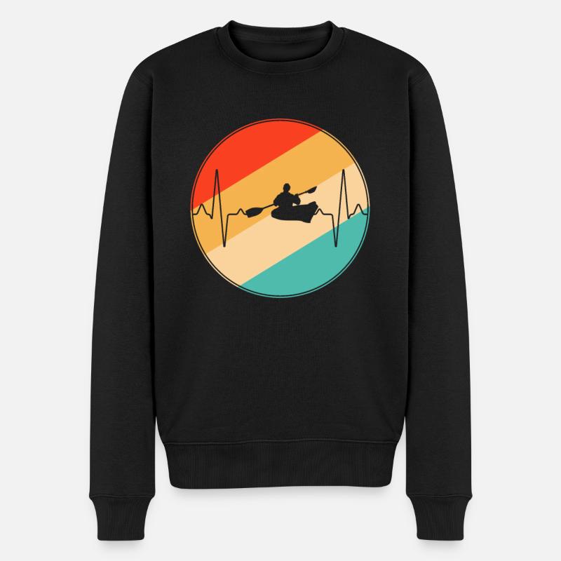 Kayak Retro Heartbeat - Pull Premium bio Homme - noir