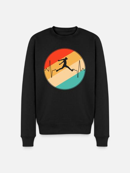 Parkour Retro Heartbeat - Men's Premium Organic Jumper - black