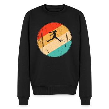 Parkour Retro Heartbeat - Pull Premium bio Homme - noir - Devant - Nico (187cm)