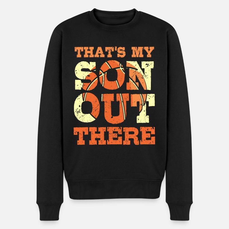 C’est mon fils là-bas Basketball - Pull Premium bio Homme - noir