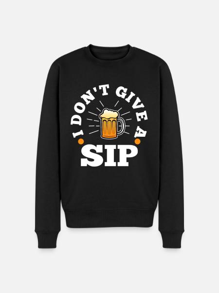 I don't give a sip - Men's Premium Organic Jumper - black