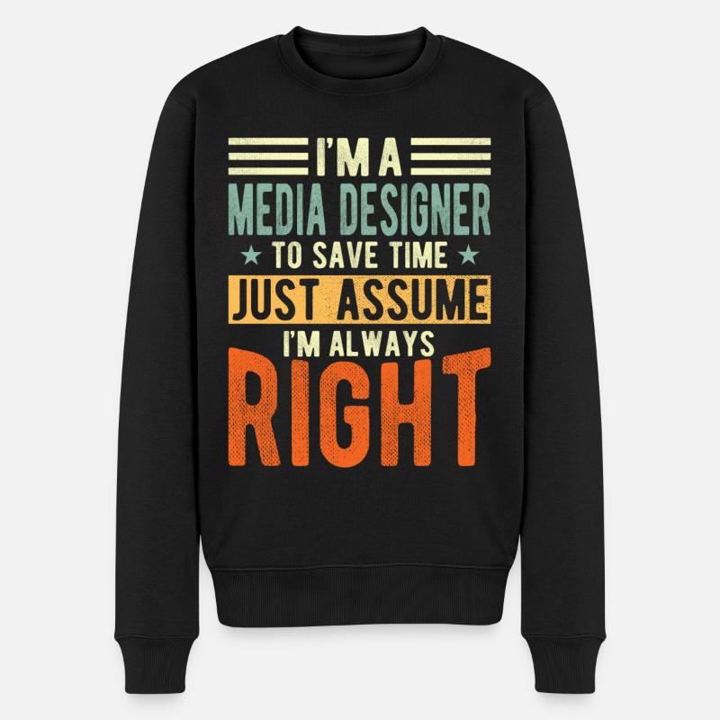Mediendesigner - Männer Premium Bio Pullover - Schwarz