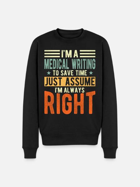 Medical writing - Men's Premium Organic Jumper - black