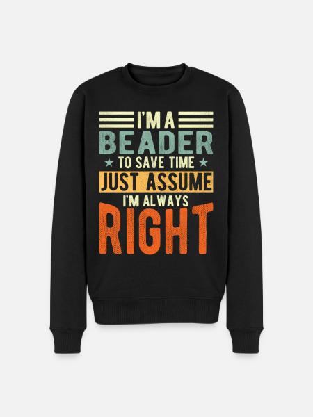 Pearl elongation - Men's Premium Organic Jumper - black