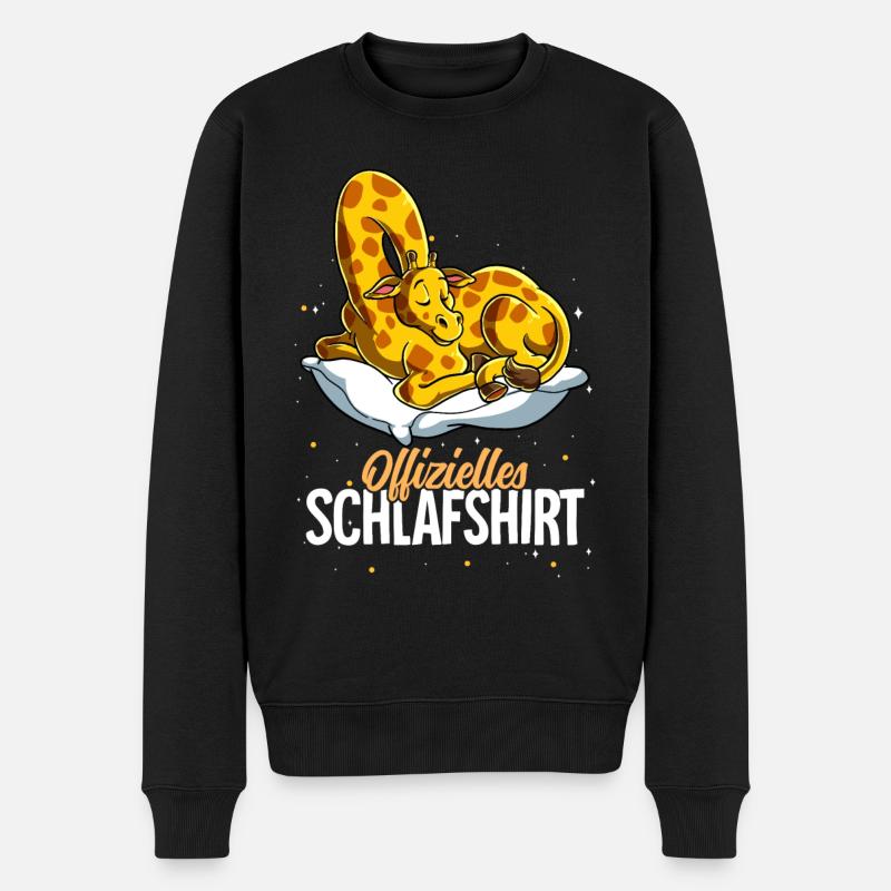 Offizielles Schlafshirt Giraffe - Männer Premium Bio Pullover - Schwarz